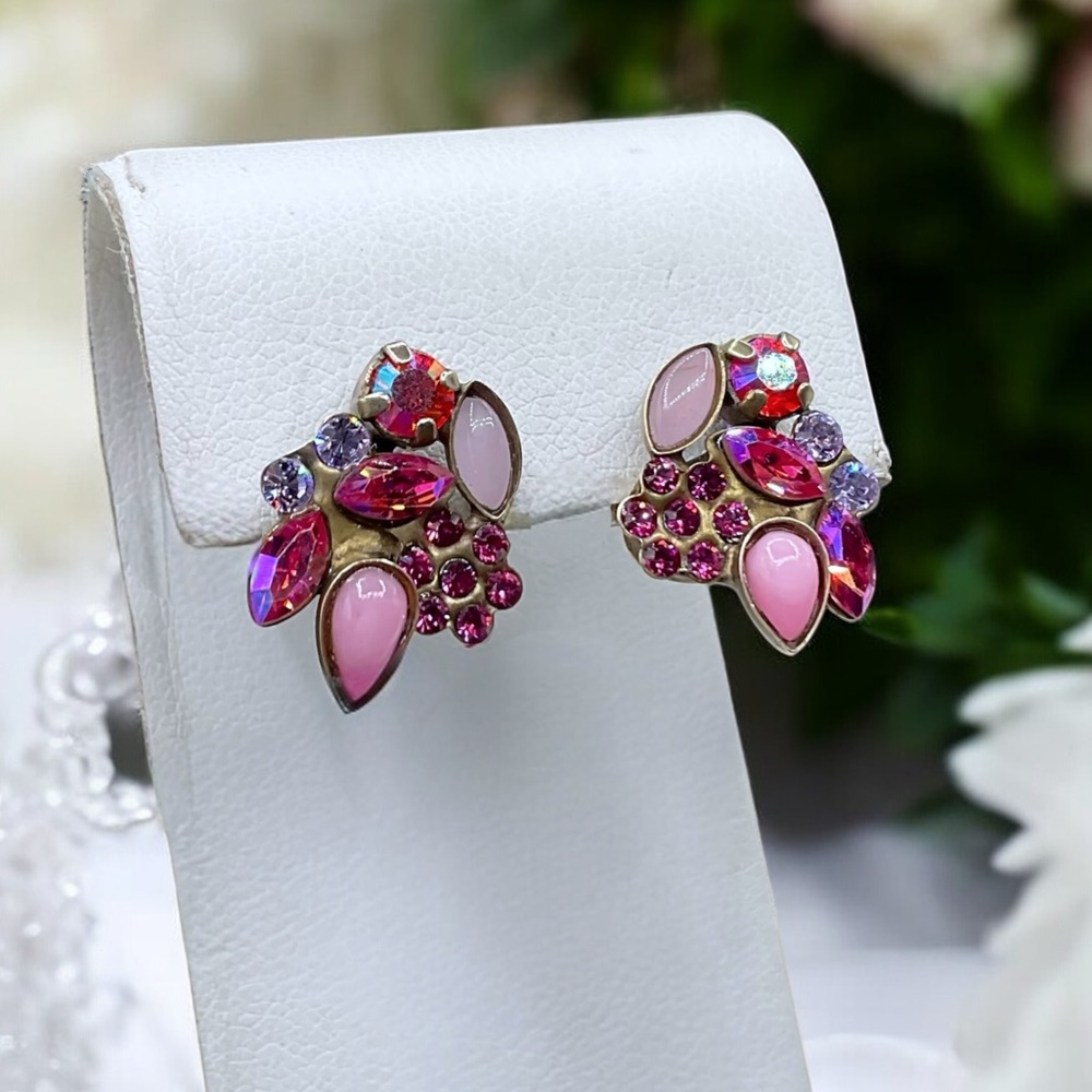 🌺Vintage Sorrelli Crystal/Rhinestone Earrings - Picture 9 of 10